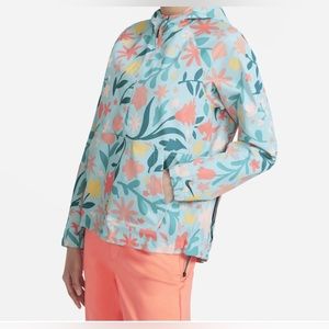 Nike womens Sportswear Floral Repel Anorak Golf Jacket Water Repellent